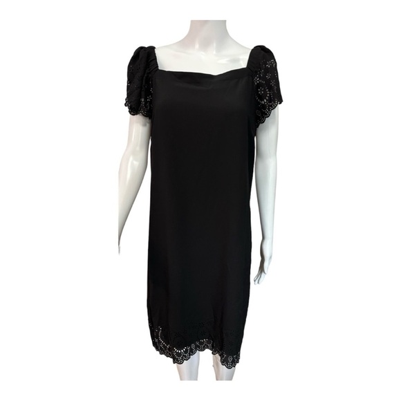 ELLE Black Eyelet Off-Shoulder Dress - Picture 2 of 15